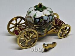 Limoges France Box Cinderella's Pumpkin Coach & Gold Slipper Royal Carriage