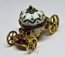 Limoges France Box Cinderella's Pumpkin Coach & Gold Slipper Royal Carriage