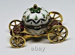 Limoges France Box Cinderella's Pumpkin Coach & Gold Slipper Royal Carriage