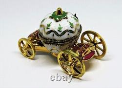 Limoges France Box Cinderella's Pumpkin Coach & Gold Slipper Royal Carriage