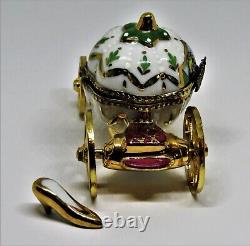 Limoges France Box Cinderella's Pumpkin Coach & Gold Slipper Royal Carriage