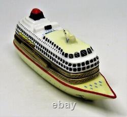 Limoges France Box Cruise Ship Ocean Liner S. S. Hitachi Peint Main