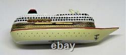 Limoges France Box Cruise Ship Ocean Liner S. S. Hitachi Peint Main