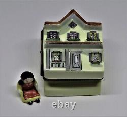 Limoges France Box Dollhouse & Removable Doll Bird Clasp Toys Doll House