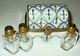 Limoges France Box Dubarry Chest & 3 Perfume Bottles Flowers Peint Main