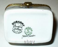 Limoges France Box Dubarry Chest & 3 Perfume Bottles Flowers Peint Main