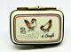 Limoges France Box- French Accents Egg Carton & Six Eggs -hens- Chickens Le