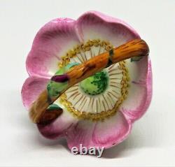 Limoges France Box Parry-vieille Pink Rose Flower Basket & Porcelain Handle