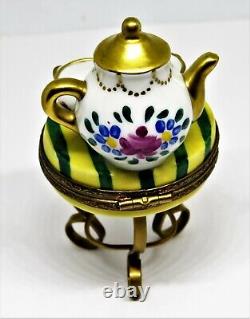 Limoges France Box Pv Table & Teapot & Teacups Le 134/250 Peint Main