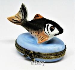 Limoges France Box Vintage Fresh Water Fish Lucy Zahran Decor Main