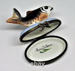 Limoges France Box Vintage Fresh Water Fish Lucy Zahran Decor Main