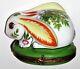 Limoges France Box- White Easter Bunny & Vegetables Carrots -turnips- Radishes