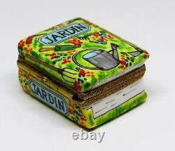 Limoges France Box -limoges Imports- Gardening Book & Tools Flowers Jardin