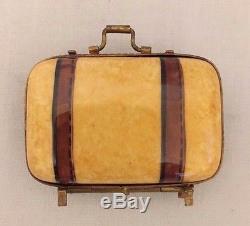 Limoges France Chamart Exclusive Travel Luggage Suitcase Trinket Box