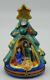 Limoges France Christmas Tree Manger Nativity Baby Jesus Mary Trinket Box