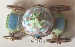 Limoges France Cinderella Carriage With Glass Slipper Trinket Box Euc