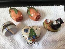 Limoges France Collectible Trinket Boxes Lot of 5