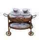 Limoges France Dubarry Tea Cart Peint A La Main Trinket Box