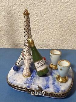 Limoges France Eiffel Tower LTD Ed. Trinket Box 2000 Commemorative paint mein