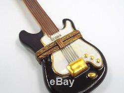 Limoges France Elda Creations Peint Main Electric Guitar Trinket Box, #44/500