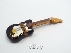 Limoges France Elda Creations Peint Main Electric Guitar Trinket Box, #44/500