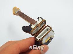 Limoges France Elda Creations Peint Main Electric Guitar Trinket Box, #44/500