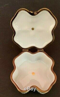 Limoges France Garden-themed Trinket Boxes, three examples