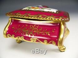 Limoges France H-painted 5 Trinket Piano Music Box Anniversary Song Works Great