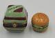 Limoges France Hamburger Box Burger Inside Trinket Pill Box