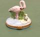 Limoges France Hinged Trinket Artoria Limoges Peint Main Flamingo Signed