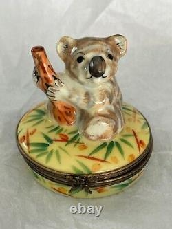 Limoges France Koala Trinket Box Eximious