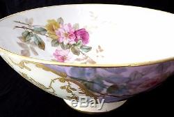 Limoges France LARGE 14 3/8 Punch Bowl Circa 1891 1932 W. Guerin W. G. & Co