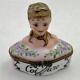 Limoges France Lady Coiffure Hand Painted Porcelain Trinket Box 82 /500