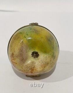 Limoges France Lim. Ed. 1/50 Bartlett Pear Keepsake Porcelain Box Bee Clasp