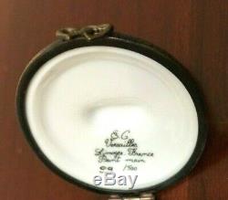 Limoges France Limited Edition Hand Painted Baby Pacifier Trinket Box