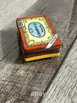 Limoges France PV Marque Deposee Peint Main Cigar Box Trinket Box