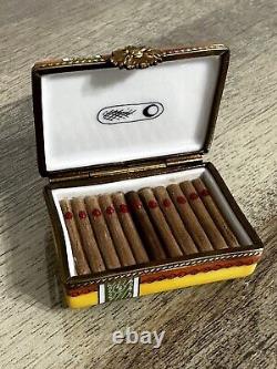 Limoges France PV Marque Deposee Peint Main Cigar Box Trinket Box