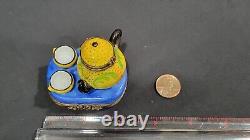 Limoges France Parry Vielle trinket box, Teapot with Two Cups