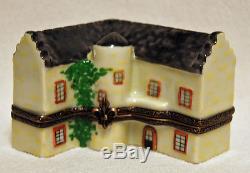 Limoges France Peint French Country House Building Porcelain Trinket Box
