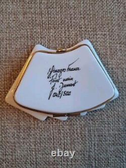 Limoges France Peint Main 42/500 Trinket Box Cards Royal Flush Artist Signed