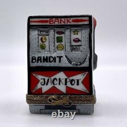 Limoges France Peint Main AL Slot Machine Trinket Box