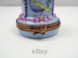 Limoges France Peint Main Bird Cage with Bird Inside Trinket Box, #290/300