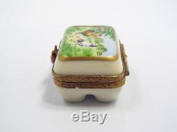 Limoges France Peint Main Carton of Eggs with Easter Eggs Trinket Box, #119/300