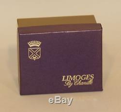 Limoges France Peint Main Chanille Trinket Box Thanksgiving Turkey in Box