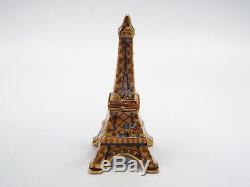 Limoges France Peint Main Eiffel Tower Trinket Box