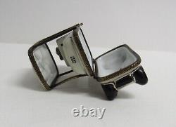 Limoges France Peint Main Golf Cart Trinket Box EUC