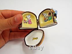 Limoges France Peint Main Hamburger Mice Double Hinged Trinket Box, #297/300
