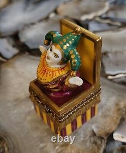 Limoges France Peint Main Marque Deposee Mardi Gras Jester Extremely Rare