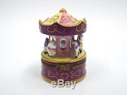 Limoges France Peint Main Merry Go Round Trinket Box, Limited Edition #59/1000