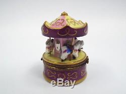 Limoges France Peint Main Merry Go Round Trinket Box, Limited Edition #59/1000